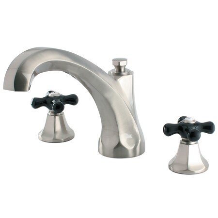 Kingston Brass KS4328PKX Roman Tub Filler with Cross Handle KS4328PKX