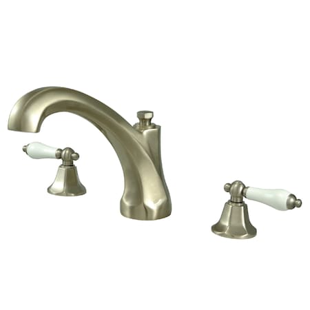 Kingston Brass Roman Tub Faucet, Brushed Nickel, Deck Mount KS4328PL