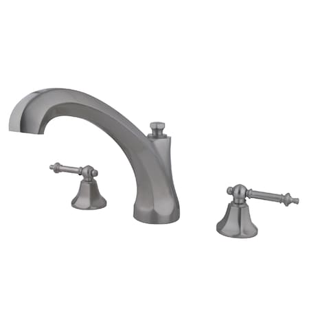 Kingston Brass Roman Tub Faucet, Brushed Nickel, Deck Mount KS4328TL