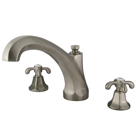 Kingston Brass Roman Tub Faucet, Brushed Nickel, Deck Mount KS4328TX
