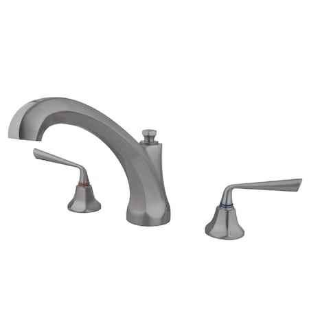 Kingston Brass Roman Tub Faucet, Brushed Nickel, Deck Mount KS4328ZL