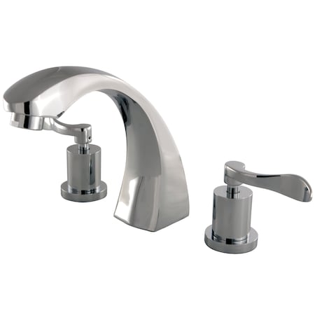 Kingston Brass Roman Tub Faucet, Polished Chrome, Deck Mount KS4361DFL