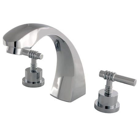 Kingston Brass Roman Tub Faucet, Polished Chrome, Deck Mount KS4361ML