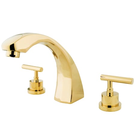 Kingston Brass Roman Tub Faucet, Polished Brass, Deck Mount KS4362CML