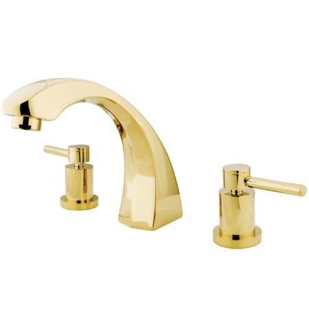 Kingston Brass Roman Tub Faucet, Polished Brass, Deck Mount KS4362DL