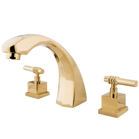 Kingston Brass Roman Tub Faucet, Polished Brass, Deck Mount KS4362QL