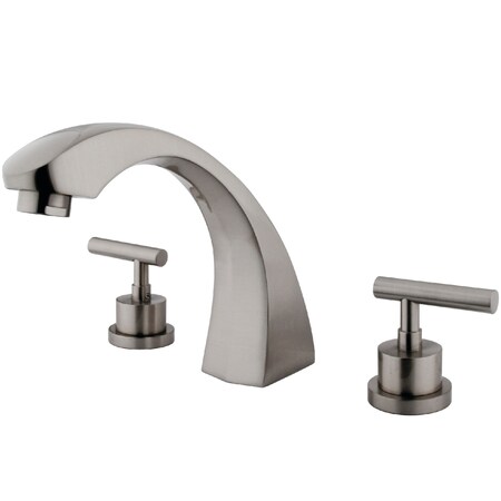 Kingston Brass Roman Tub Faucet, Brushed Nickel, Deck Mount KS4368CML