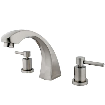Kingston Brass Roman Tub Faucet, Brushed Nickel, Deck Mount KS4368DL