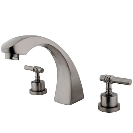 Kingston Brass Roman Tub Faucet, Brushed Nickel, Deck Mount KS4368ML