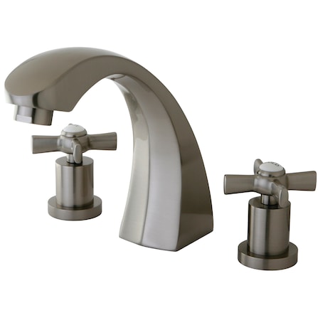 Kingston Brass Roman Tub Faucet, Brushed Nickel, Deck Mount KS4368ZX