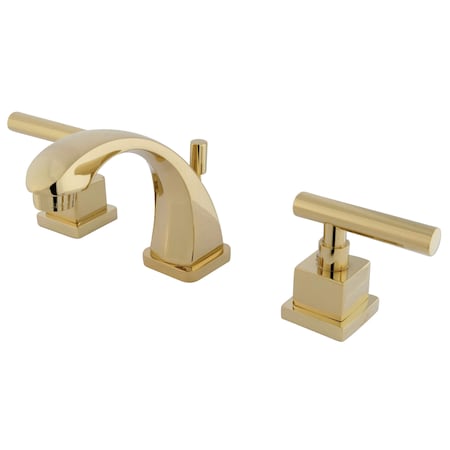 Claremont Dual Handle KS4942CQL 8" Widespread Lavatory Faucet, 8" to 16" Mount, Polished Brass 3 Hole KS4942CQL