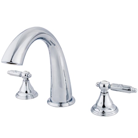 Kingston Brass Roman Tub Faucet, Polished Chrome, Deck Mount KS5361GL