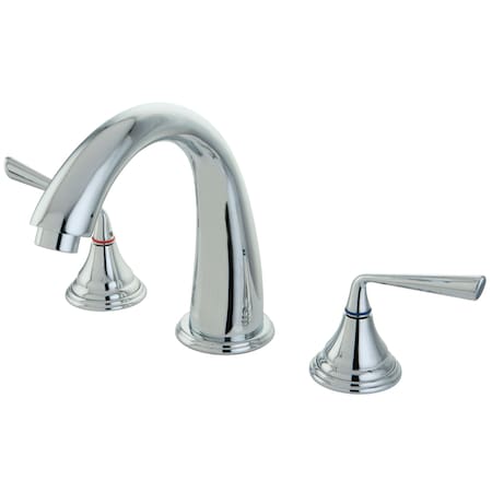 Kingston Brass Roman Tub Faucet, Polished Chrome, Deck Mount KS5361ZL