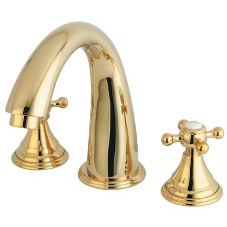 Kingston Brass Roman Tub Faucet, Polished Brass, Deck Mount KS5362BX