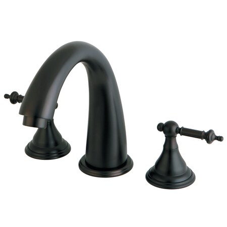 Kingston Brass Roman Tub Faucet, Oil Rubbed Bronze, Deck Mount KS5365TL