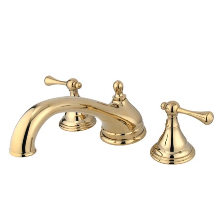 Kingston Brass Roman Tub Faucet, Polished Brass, Deck Mount KS5532BL