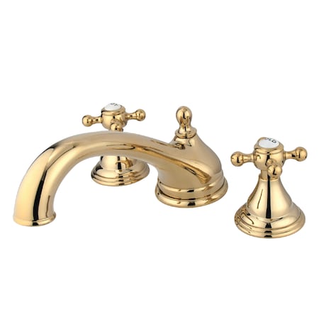 Kingston Brass Roman Tub Faucet, Polished Brass, Deck Mount KS5532BX