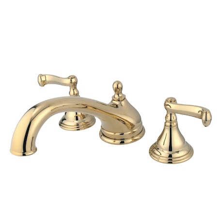 Kingston Brass Roman Tub Faucet, Polished Brass, Deck Mount KS5532FL