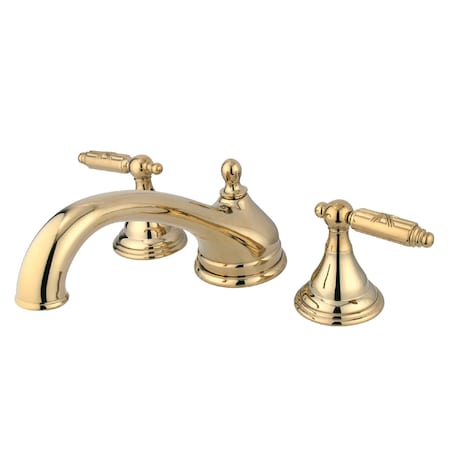 Kingston Brass Roman Tub Faucet, Polished Brass, Deck Mount KS5532GL