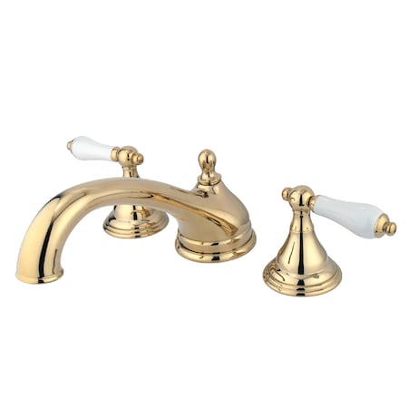 Kingston Brass Roman Tub Faucet, Polished Brass, Deck Mount KS5532PL
