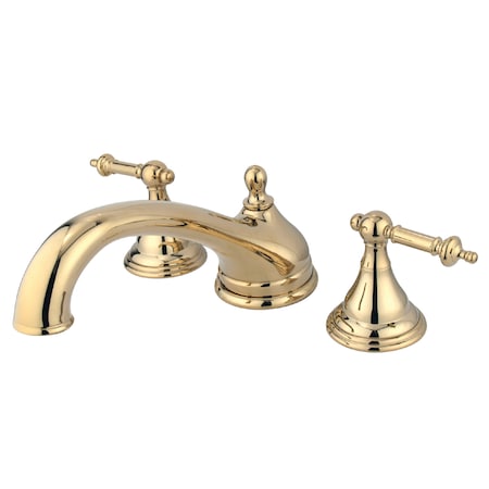 Kingston Brass Roman Tub Faucet, Polished Brass, Deck Mount KS5532TL