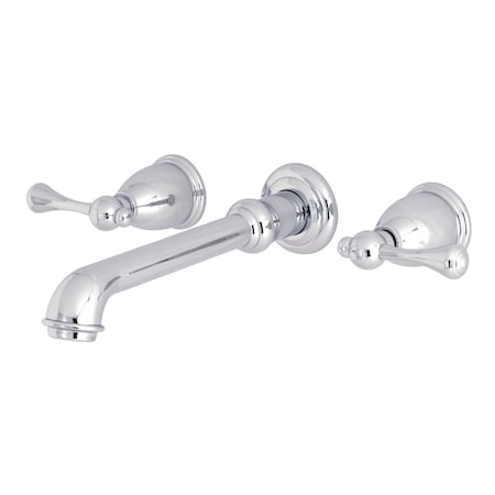 Kingston Brass Roman Tub Faucet, Polished Chrome, Wall Mount KS7021BL