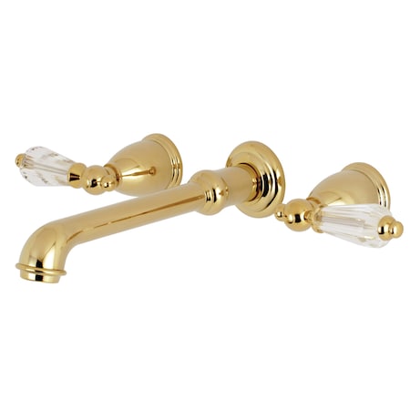 Kingston Brass Roman Tub Faucet, Polished Brass, Wall Mount KS7022WLL
