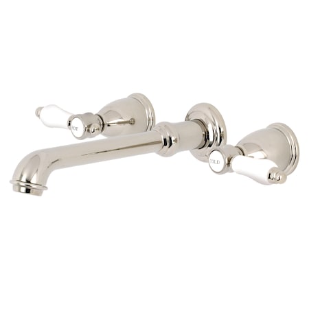 Kingston Brass Roman Tub Faucet, Polished Nickel, Wall Mount KS7026BPL
