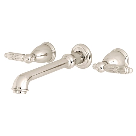 Kingston Brass Roman Tub Faucet, Polished Nickel, Wall Mount KS7026GL