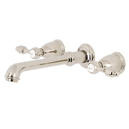 Kingston Brass Roman Tub Faucet, Polished Nickel, Wall Mount KS7026TAL