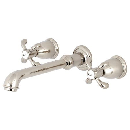 Kingston Brass Roman Tub Faucet, Polished Nickel, Wall Mount KS7026TX