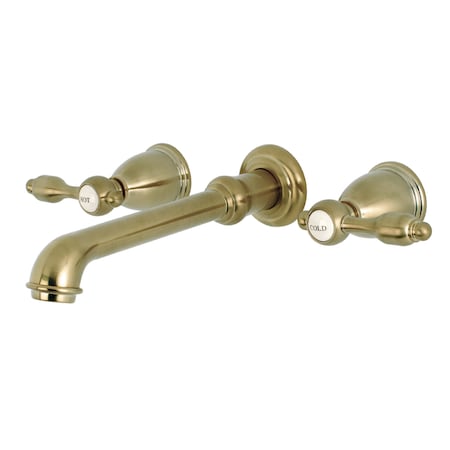 Kingston Brass Roman Tub Faucet, Brushed Brass, Wall Mount KS7027TAL