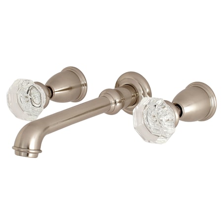 Kingston Brass Roman Tub Faucet, Standard, 8", 3, Wall Mount, Brushed Nickel KS7028WCL