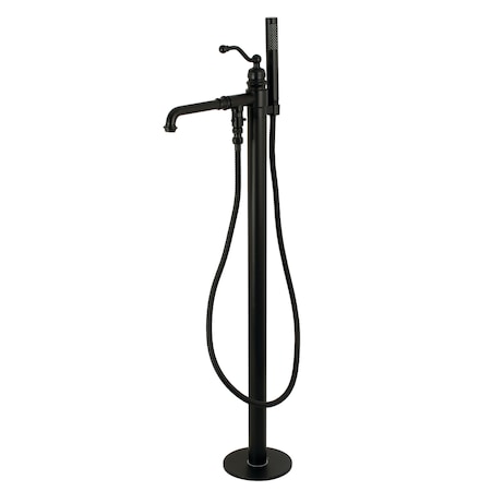 Kingston Brass Freestanding Tub Faucet, Matte Black, Freestanding KS7030ABL