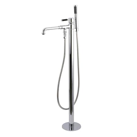 Kingston Brass Freestanding Tub Faucet, Polished Chrome, Freestanding KS7031DKL