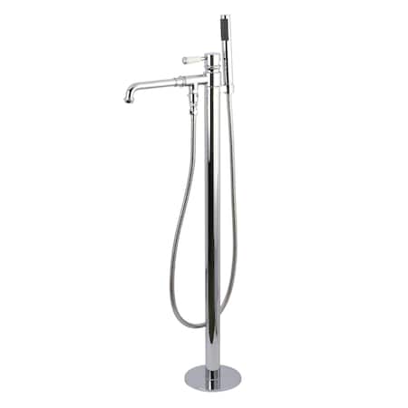 Kingston Brass Freestanding Tub Faucet, Polished Chrome, Freestanding KS7031DPL