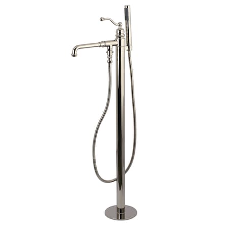 Kingston Brass Freestanding Tub Faucet, Polished Nickel, Freestanding KS7036ABL
