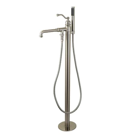 Kingston Brass Freestanding Tub Faucet, Brushed Nickel, Freestanding KS7038ABL
