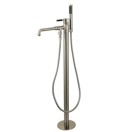 Kingston Brass Freestanding Tub Faucet, Brushed Nickel, Freestanding KS7038DKL
