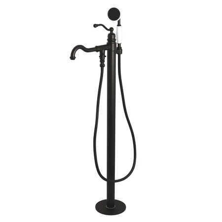 Kingston Brass Freestanding Tub Faucet, Matte Black, Freestanding KS7130ABL