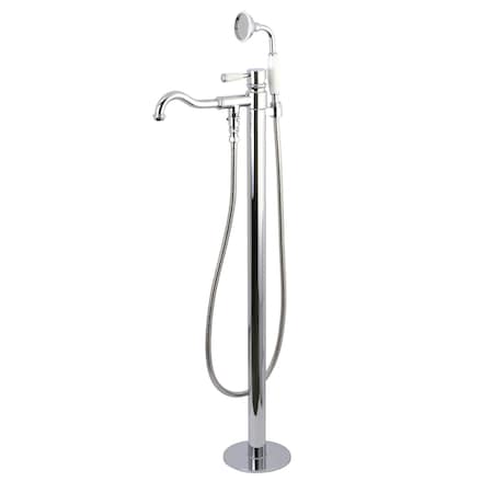 Kingston Brass Freestanding Tub Faucet, Polished Chrome, Freestanding KS7131DPL