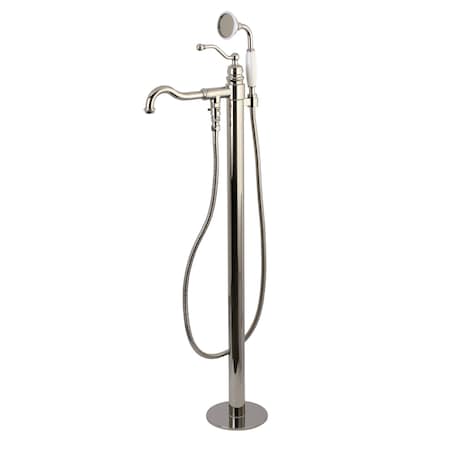 Kingston Brass Freestanding Tub Faucet, Polished Nickel, Freestanding KS7136ABL