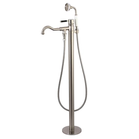 Kingston Brass Freestanding Tub Faucet, Brushed Nickel, Freestanding KS7138DKL