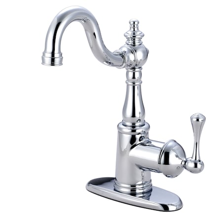 English Vintage KS7491BL Bar Faucet, w/Cover Plate, Manual, Single Hole Mount, 1, 3 Hole KS7491BL
