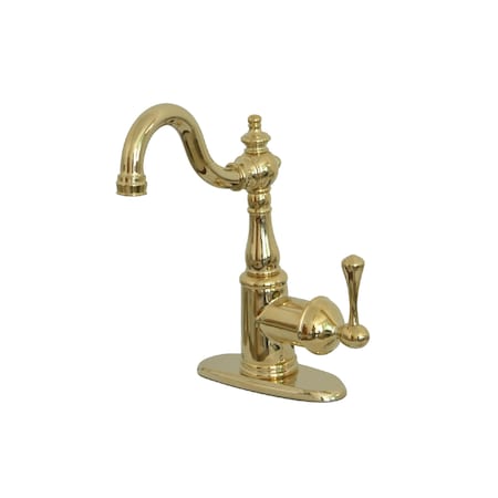 English Vintage KS7492BL Bar Faucet, w/Cover Plate, Manual, Single Hole Only Mount, 1 Hole KS7492BL