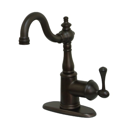 English Vintage KS7495BL Bar Faucet, w/Cover Plate, Manual, Single Hole Mount, 1, 3 Hole KS7495BL
