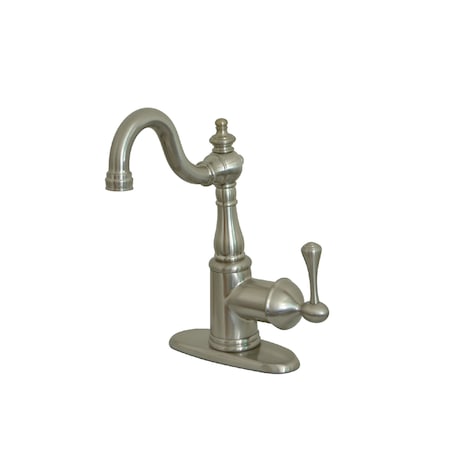 English Vintage KS7498BL Bar Faucet, w/Cover Plate, Manual, Single Hole Mount, 1, 3 Hole KS7498BL
