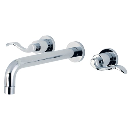 Kingston Brass Roman Tub Faucet, Polished Chrome, Wall Mount KS8021DFL