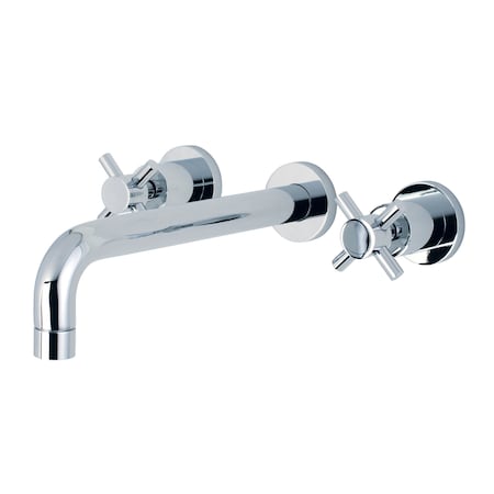 Kingston Brass Roman Tub Faucet, Polished Chrome, Wall Mount KS8021DX