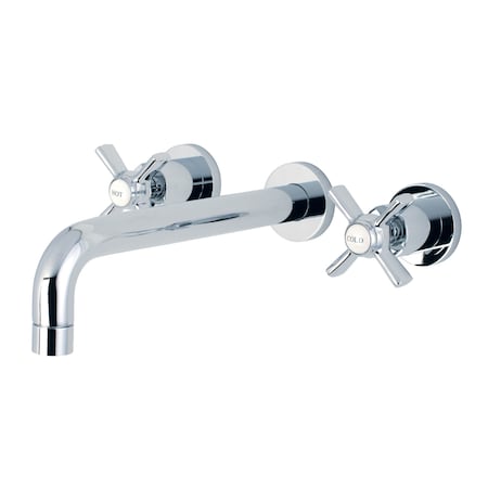 Kingston Brass Roman Tub Faucet, Polished Chrome, Wall Mount KS8021ZX